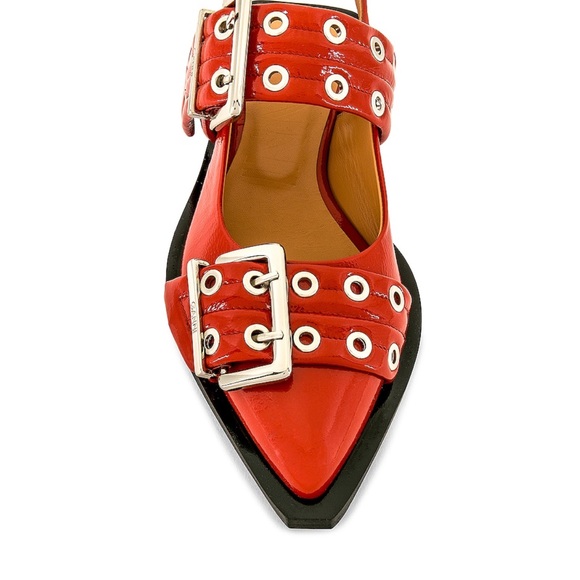 GANNI Red Ballet Flats - Picture 2 of 2